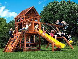 My Kids Would Absolutely Love This We Have A Big Backyard So There Would Be Plenty Of Space For Something Big Backyard Swing Sets For Sale Rock Climbing Wall