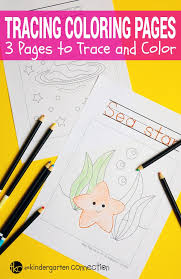 You can turn into a coloring page any drawing, image or photo (that you found on the internet or that you have drawn and scanned). Tracing Coloring Pages The Kindergarten Connection