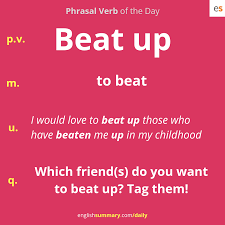 Beat Up Meaning And Use In English Learn English Words English Vocabulary Words English Phrases Sentences
