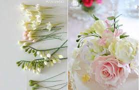 Freesia Wedding Cakes For Spring Sugar Flowers Tutorial Fondant Flowers Sugar Paste Flowers