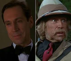 In Jumanji, Jonathan Hyde plays both Alan's Father and Van Pelt. This has  nothing to do with Symbolism of Facing Your Fears or references to Peter  Pan, and is in fact a