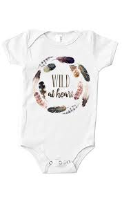 Wild At Heart Feathers Organic Onesie Baby Kids Clothes Organic Baby Clothes Baby Girl Clothes