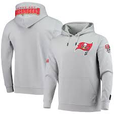 Men S Pro Standard Heather Gray Tampa Bay Buccaneers Logo Pullover Hoodie