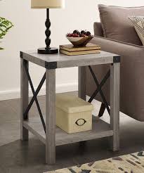 Look What I Found On Zulily Gray Wash Black X Frame Side Table Zulilyfinds In 2020 Square Side Table Wood Living Room Side Table Grey Side Table