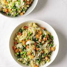 hirse mit buntem gemuse rezept kuchengotter rezepte lebensmittel essen hirse
