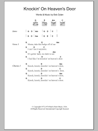 Jetzt im weisshaus shop bestellen! Knockin On Heaven S Door Sheet Music To Download