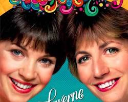 Laverne & Shirley 1976 TV series Penny Marshall as Laverne DeFazio Cindy Williams as Shirley Feeney Shotz Brewery Milwaukee 1950s ABC television stills L on sweater bottle capping line, AI generated