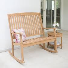 Bayou Breeze Cynthia Teak Rocking Bench In 2020 Rocking Bench Rocking Chair Teak Rocking Chair