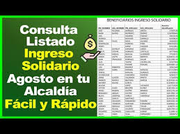 Cómo consultar si soy beneficiario al ingreso solidario. Consulta Listado Ingreso Solidario Agosto En Tu Alcaldia Facil Y Rapido Youtube