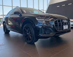 2019 Audi Q8 Vossen Hf3 Gloss Black Double Black Tint 22x10 5 5x112 Offset Continental 285 45 22 2019 Cvdauto Audi Q8