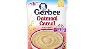 Single Grain Cereal Oatmeal Gerber Com Gerber Baby Food Baby Cereal Baby Food Recipes