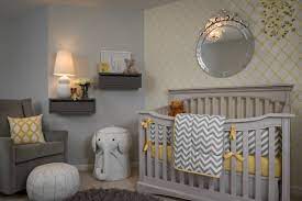 Accessorized by framed animal prints, mobile with spheres and globes. 75 Beautiful Nursery With Gray Walls Pictures Ideas July 2021 Houzz