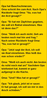 Opa Hat Bauchschmerzen Oma Schickt Ihn Zum Arzt Lustige Bilder