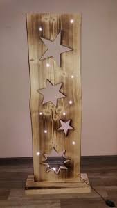 Dekorationsobjekte Holzbrett Mit Sternen Led Beleuchtung Ein Unikat Von F Check More At Https Dekoration Weihnachten Holz Holzdeko Weihnachten