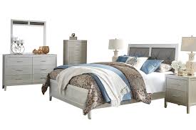 Shop nightstands from ashley furniture homestore. Ashley Olivet 6pc Bedroom Set Full Panel Bed Two Nightstand Dresser Mirror Chest In Silv Ashley Bedroom Furniture Sets Bedroom Set Cheap Bedroom Furniture Sets