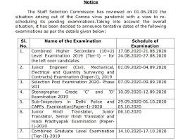 Ssc chsl (10+2) online form 2020. Ssc Chsl New Exam Date 2020 Out Tier I Paper To Be Held In August