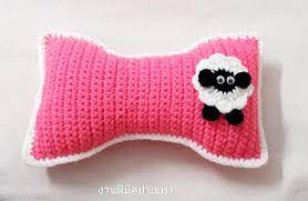หมอนรองคอโครเชต งานฝ ม อ อ ปกรณ ตกแต งรถ