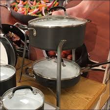 Calphalon Cookware Tower Stands On Its Own Fixtures Close Up Calphalon Cookware Calphalon Tower Stand