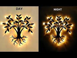 Making Beautiful Wall Hanging Decor With Led Lights Diy Unique Wall Hanging Craft Youtube In 2020 Beautiful Wall Wall Hanging Lights Hanging Wall Decor