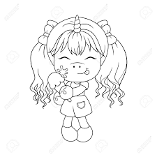 Select from 32494 printable coloring pages of cartoons animals nature bible and many more. Cute Baby Unicorn Holding Ice Cream Coloring Page For Girls Royalty Free Cliparts Vectors And Stock Illustration Image 105297911