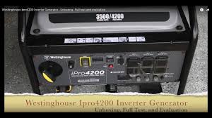 Westinghouse igen4500 3700w 4500w gas inverter remote start generator. Westinghouse Ipro4200 Inverter Generator Unboxing Full Test And Review Youtube