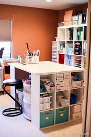 However, keeping supplies tidy can be a problem for some crafters. Fabulous Adventures Of Listgirl Diy Craft Island An Update Bookcase Diy Craft Table Diy Craft Room Furniture