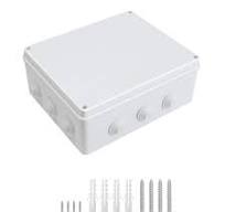 LeMotech ABS Plastic Dustproof Waterproof IP65 Junction Box Universal  Electrical Project Enclosure White 11.8 x 9.8 x 4.7 inch (300 x 250 x 120  mm)