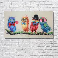 Bird Oil Painting Art Painted Canvas Oil Painting Colorful Birds Canvas Art Cute Lovely Bird Bird Canvas Art Painting Oil Modern Wall Art Canvas