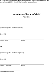 Gleitenden übergang vom erwerbsleben in die altersrente ermöglichen. Vereinbarung Uber Abrufarbeit 1 Zwischen Pdf Kostenfreier Download