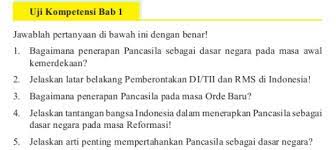 Lakukan pembiasaan berperilaku sebagai perwujudan kerjasama/gotong royong di lingkungan sekolah, pergaulan, dan masyarakat. Jawaban Buku Pkn Kelas 9 Uji Kompetensi Bab 1 Hal 29 30 Bagaimana Penerapan Pancasila Nesajamath