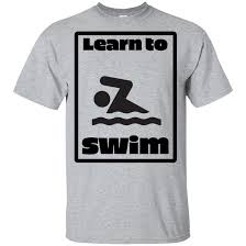 Learn To Swim Pun Front And Back Designs Front And Back
