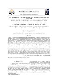 Pada postingan ini aku sebagai penulis akan kembali memberikan perangkat pembelajaran khususnya rpp 1 lembar kelas viii semester genap mata. Pdf The Analysis Of Pre Service Physics Teachers In Scientific Literacy Focus On The Competence And Knowledge Aspects