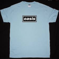 Oasis Logo New Light Blue T Shirt Best Rock T Shirts