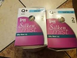 Details About Leggs Silken Mist Control Top Silky Sheer Toe 93590 Size Q Nude Lot Of 2