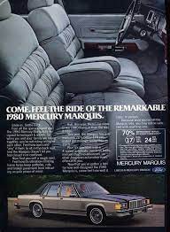 1980 Mercury Marquis Four Door Sedan Automobile Advertising Mercury Marquis Lincoln Cars