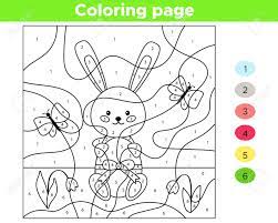 These free, printable halloween coloring pages for kids—plus some online coloring resources—are great for the home and classroom. Educational Number Coloring Page For Kids Vector Kawaii Rabbit With Easter Egg Spring Flowers Snowdrops Cartoon Butterflies Royalty Free Cliparts Vectors And Stock Illustration Image 120362074