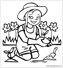 Find all the coloring pages you want organized by topic and lots of other kids crafts and kids activities at allkidsnetwork.com. Girl Gardening Coloring Pages Nature Seasons Coloring Pages Coloring Pages For Kids And Adults