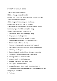 Ada seseorang menyukai dirimu walaupun seseorang tersebut malu. Doc 30 Tanda Tanda Hati Kotor Rusdi Rusdi Academia Edu