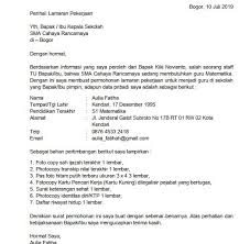 4 Contoh Surat Lamaran Kerja Guru Sma Informasi Dari Orang Dalam Guru Surat Kepala Sekolah