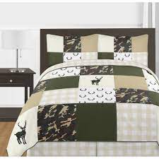 Simple and classic , patterned and pretty or comfy, cozy and billowy, a great comforter is just what you need to help freshen up your bed and enhance your comfort in style. Sweet Jojo Designs Green And Beige Deer Buffalo Plaid Check Woodland Camo Collection Boy 3pc Full Queen Comforter Set Overstock 23009016