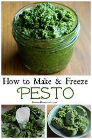 To freeze small amounts of pesto, put spoonfuls of pesto into ice cube trays and place in the freezer until solid. How To Make And Freeze Pesto