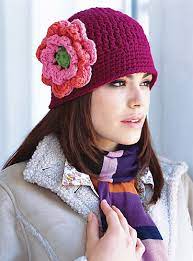 I used super bulky yarn. Ravelry Floral Cloche Pattern By Julie Bueno