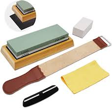 Home cooks have a few options to keep their knives sharp: Amazon Com Knife Sharpening Stone Whetstone Sharpening Stones For Kitchen Knives Sharpener Sharpening Kit 1000 6000 Grit Dual Side Fuludm Wet Water Stone Set Tools Home Improvement