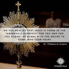 In the eucharist, christ is truly present and alive, working through his spirit; Pin On Catholic Quotes