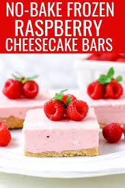 This is really easy, really good, and really gets the comments! No Bake Raspberry Cheesecake Squares Modern Honey