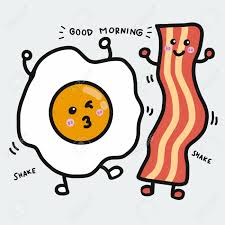 Vector set of plates with fried eggs, bacon, bread and butter. Egg And Bacon Dancing Cartoon Vector Illustration Doodle Style Royalty Free Cliparts Vectors And Stock Illustration Image 109588768