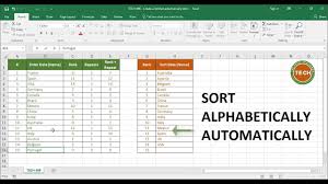 Is there an easy program i can use, buy or download? Tech 006 Create A List That Automatically Sorts Data Alphabetically As You Enter Data In Excel Youtube