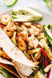 Skillet Shrimp Fajitas Recipe Sizzling Hot Fajitas With Juicy Shrimp Flavorful Bell Peppers And Oni Homemade Fajitas Fajita Recipe Homemade Fajita Seasoning