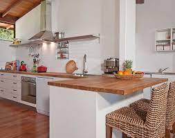 Stools can be stored in a nearby coat or supply closet and retrieved as needed. á‰ Small Kitchen Breakfast Bar Ideas Fresh Design