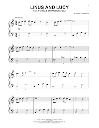 Linus and lucy & the pink panther plus 15 all time piano favorites: Linus And Lucy Original Piano Sheet Music Best Music Sheet
